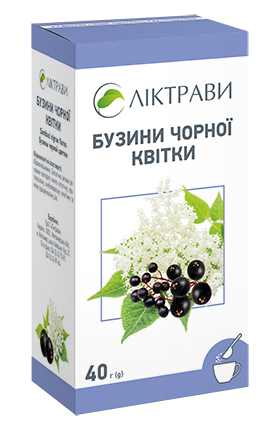 Бузини чорної квітки по 40 г у пачках з внутрішнім пакетом