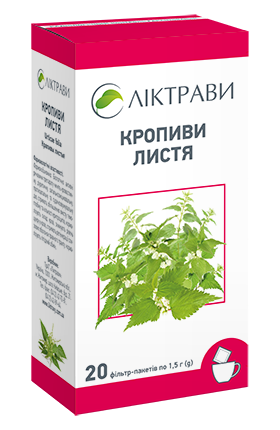 Кропиви листя по 1,5 г у фільтр-пакеті № 20