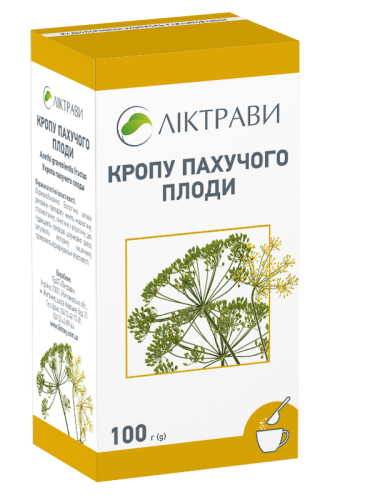 Кропу пахучого плоди по 100 г у пачках з внутрішнім пакетом