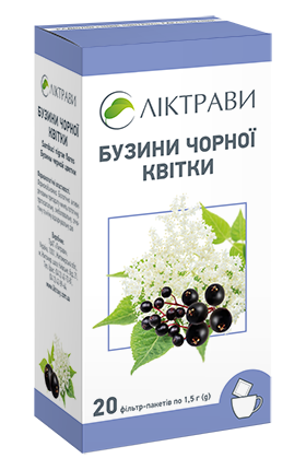 Бузини чорної квітки по 1,5 г у фільтр пакетах №20