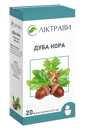 Дуба кора по 2,5 г у фільтр пакетах №20