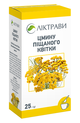 Цмину піщаного квітки по 25г у пачках з внутрішнім пакетом (подрібнена сировина)