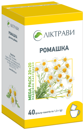 Ромашка дієтична добавка по 1,3 г у фільтр-пакетах №40