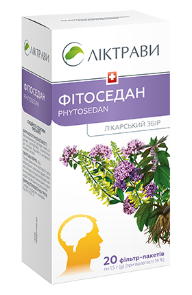 Фітоседан, збір по 1,5 г у фільтр пакетах №20 з ярликом