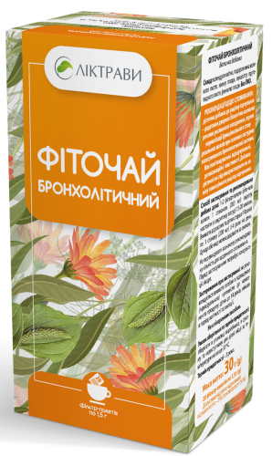 Фіточай бронхолітичний дієтична добавка по 1,5 г у фільтр-пакетах №20