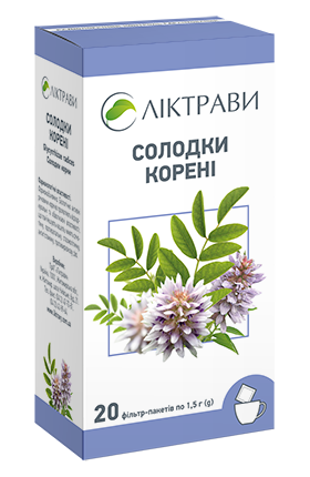 Солодки корені по 1,5 г у фільтр пакетах №20