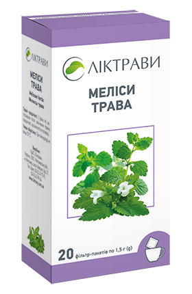 Меліси трава по 1,5 г у фільтр пакетах № 20