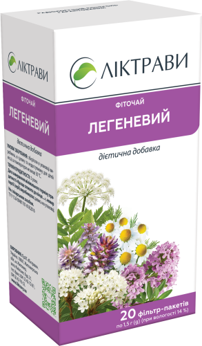 Фіточай легеневий дієтична добавка по 1,5 г у фільтр-пакетах №20
