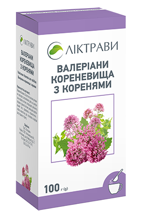 Валеріани кореневища з коренями по 100 г у пачках з внутрішнім пакетом