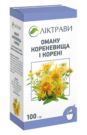 Оману кореневища і корені по 100 г у пачках з внутрішнім пакетом