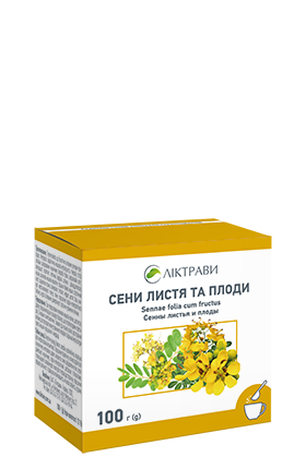 Сени листя та плоди різано-пресоване по 100 г у пачках з внутрішнім пакетом
