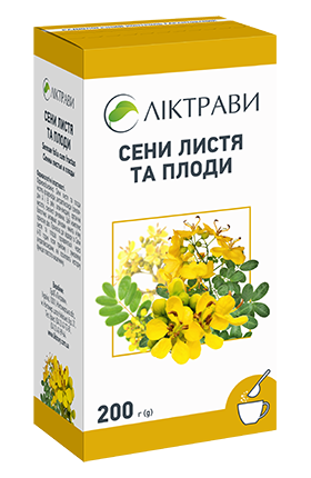 Сени листя та плоди різано-пресоване по 200 г у пачках з внутрішнім пакетом